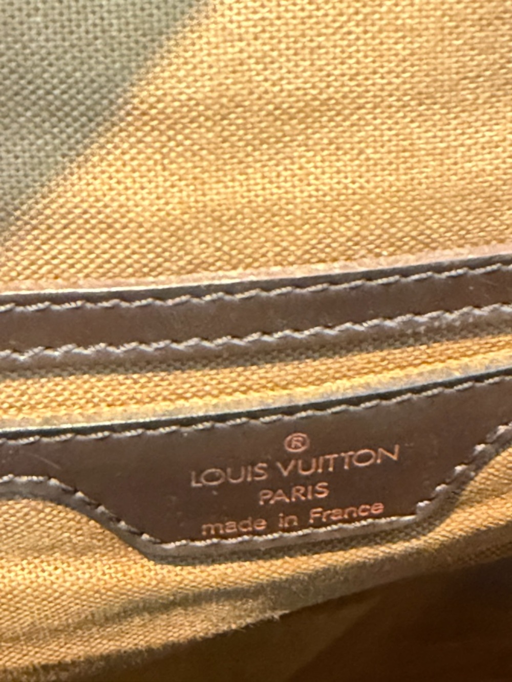 Louis Vuitton Brown Checkerboard Canvas Backpack with Dark Brown Leather Trim - Picture 6 of 7